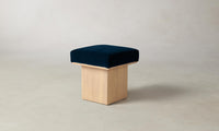 The Mulberry Ottoman - Mohair Admiral