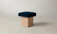 The Mulberry Ottoman - Mohair Admiral