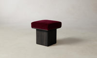 The Mulberry Ottoman - Mohair Crimson