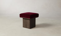 The Mulberry Ottoman - Mohair Crimson