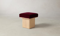 The Mulberry Ottoman - Mohair Crimson