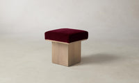 The Mulberry Ottoman - Mohair Crimson