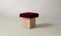 The Mulberry Ottoman - Mohair Crimson