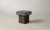 The Mulberry Ottoman - Mohair Fog