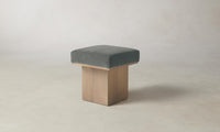 The Mulberry Ottoman - Mohair Fog