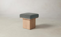 The Mulberry Ottoman - Mohair Fog