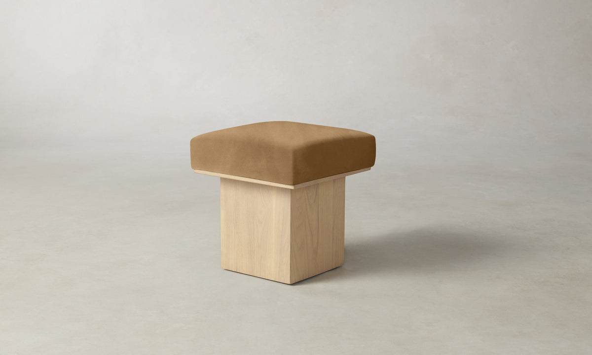 The Mulberry Ottoman - Nubuck Leather Rye