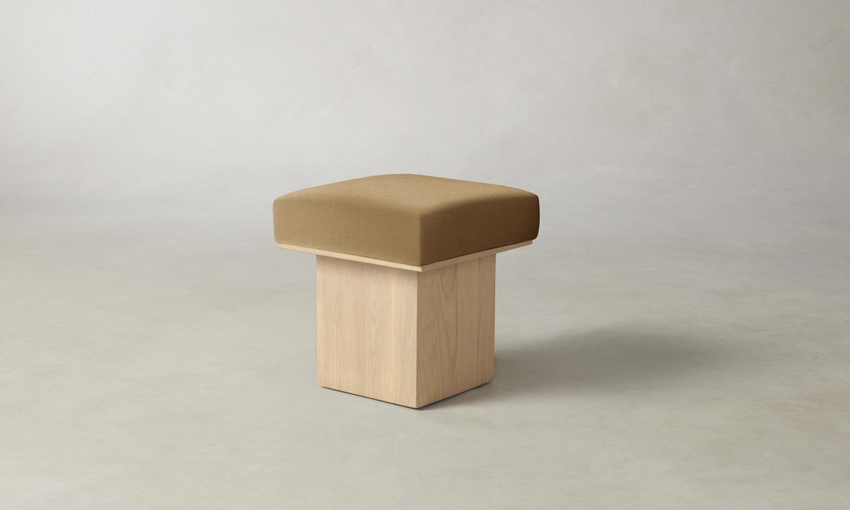 The Mulberry Ottoman - Pebbled Leather Latte