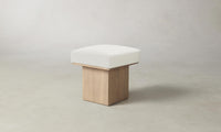 The Mulberry Ottoman - Performance Linen Weave Flour