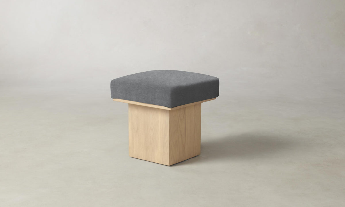 The Mulberry Ottoman - Performance Mélange Weave Night
