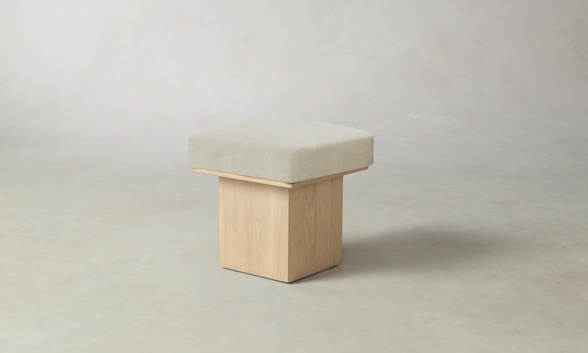 The Mulberry Ottoman - Performance Mélange Weave Shell