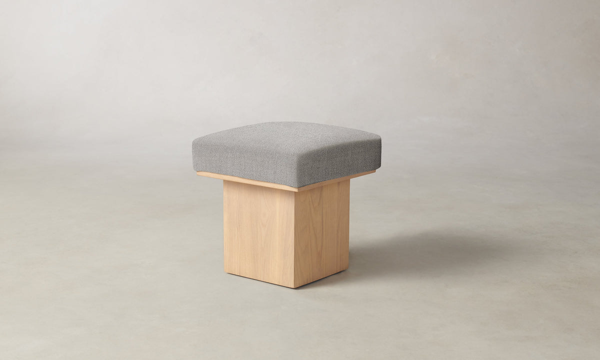 The Mulberry Ottoman - Performance Textural Weave Breeze