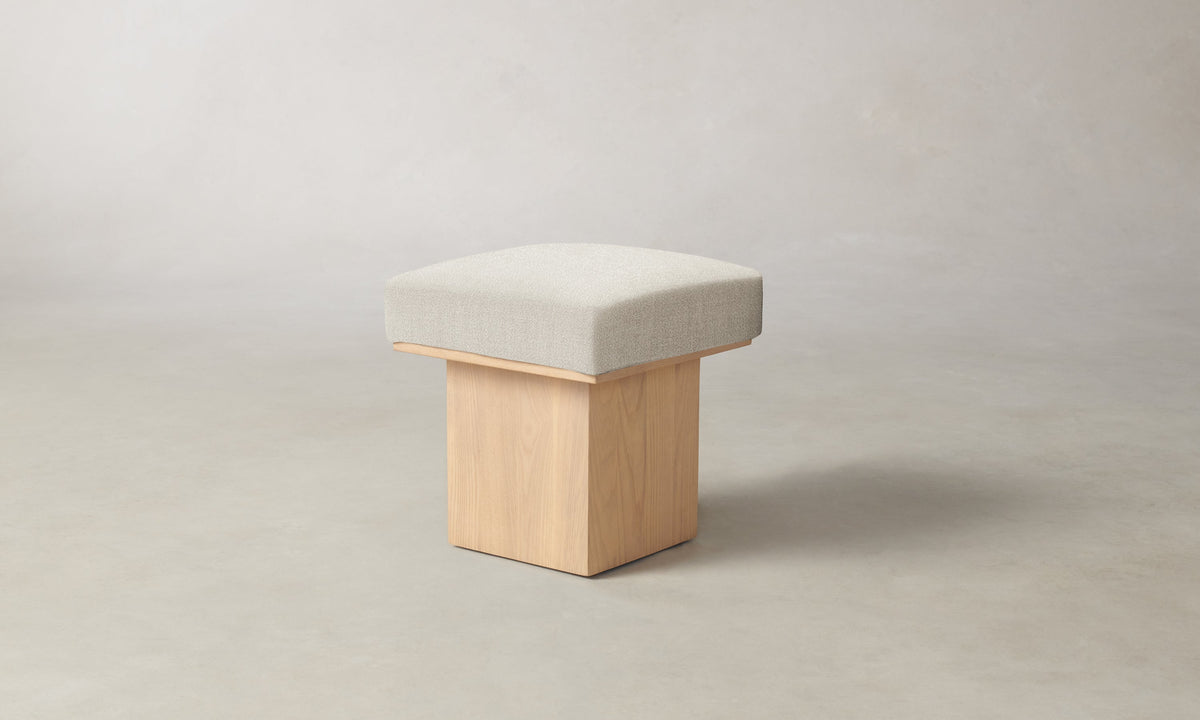 The Mulberry Ottoman - Performance Textural Weave Wisp