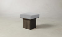 The Mulberry Ottoman - Performance Linen Weave Cloud