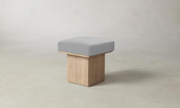 The Mulberry Ottoman - Performance Linen Weave Cloud