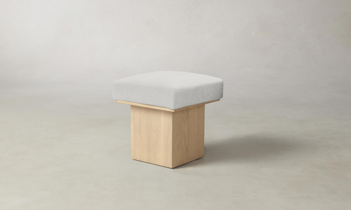 The Mulberry Ottoman - Performance Tweed Salt