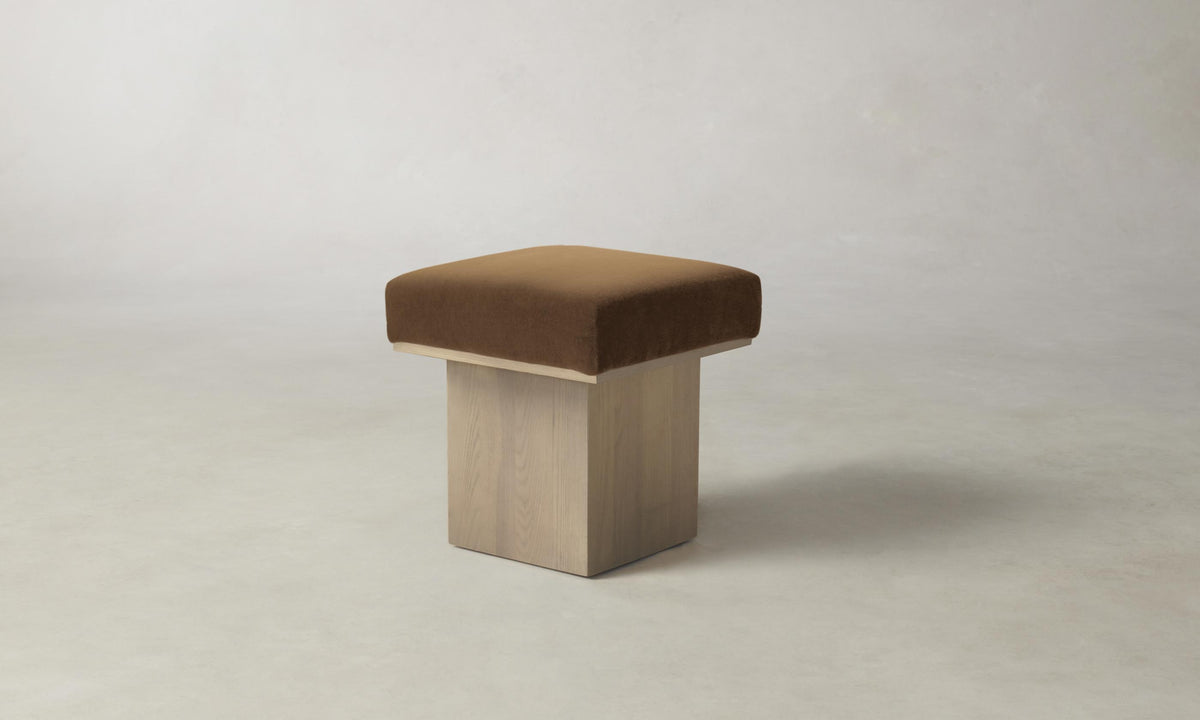 The Mulberry Ottoman - Performance Velvet Cider