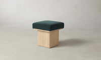 The Mulberry Ottoman - Performance Velvet Emerald