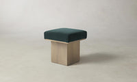 The Mulberry Ottoman - Performance Velvet Emerald