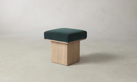 The Mulberry Ottoman - Performance Velvet Emerald