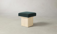 The Mulberry Ottoman - Performance Velvet Emerald