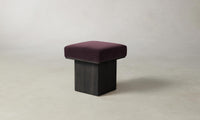 The Mulberry Ottoman - Performance Velvet Merlot