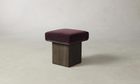 The Mulberry Ottoman - Performance Velvet Merlot