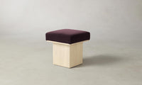 The Mulberry Ottoman - Performance Velvet Merlot