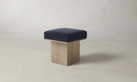 The Mulberry Ottoman - Performance Velvet Midnight