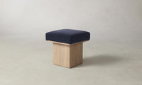 The Mulberry Ottoman - Performance Velvet Midnight