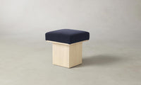 The Mulberry Ottoman - Performance Velvet Midnight