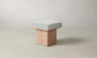 The Mulberry Ottoman - Performance Woven Chenille Steel