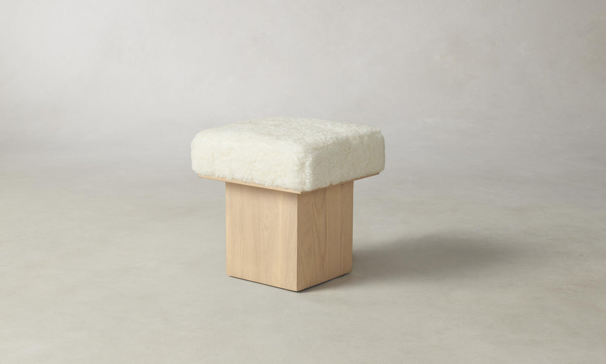 The Mulberry Ottoman - Shearling Ivory