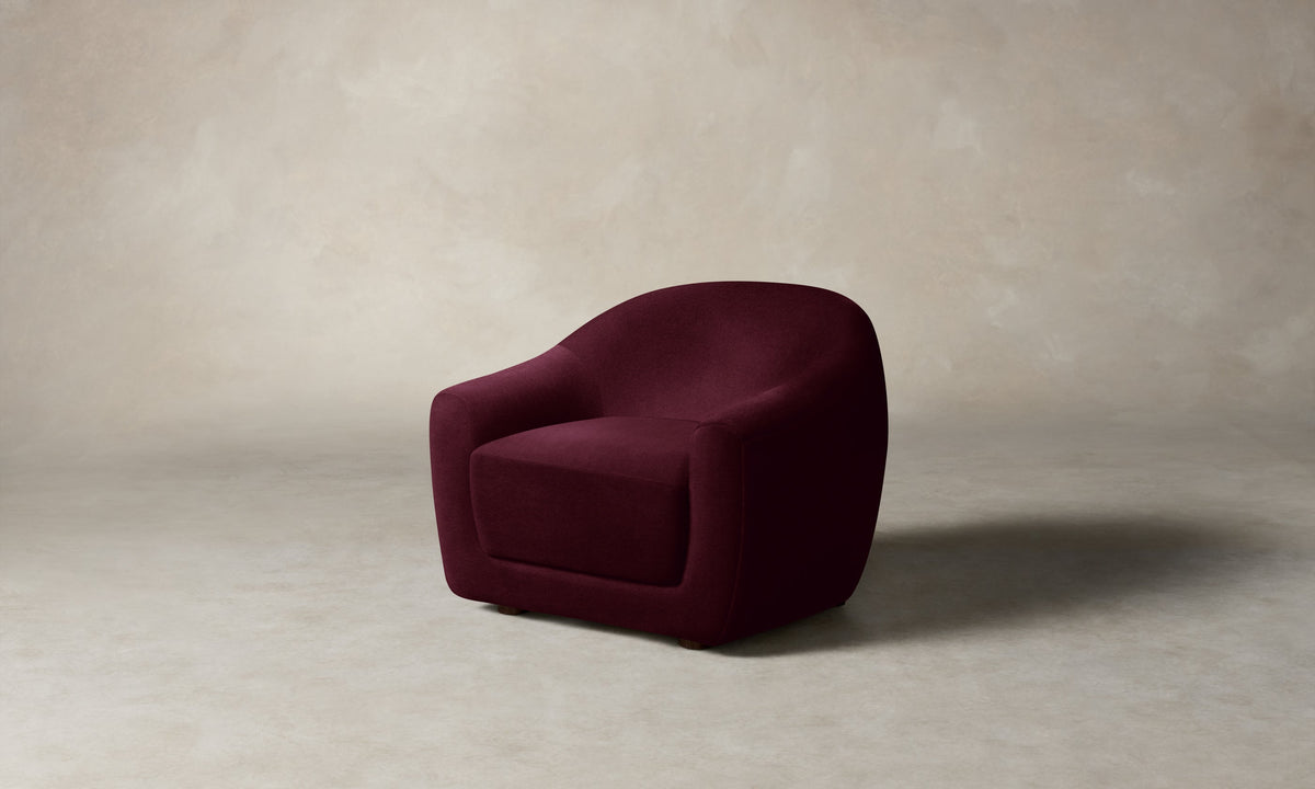 The Oliver Chair - Mohair Crimson
