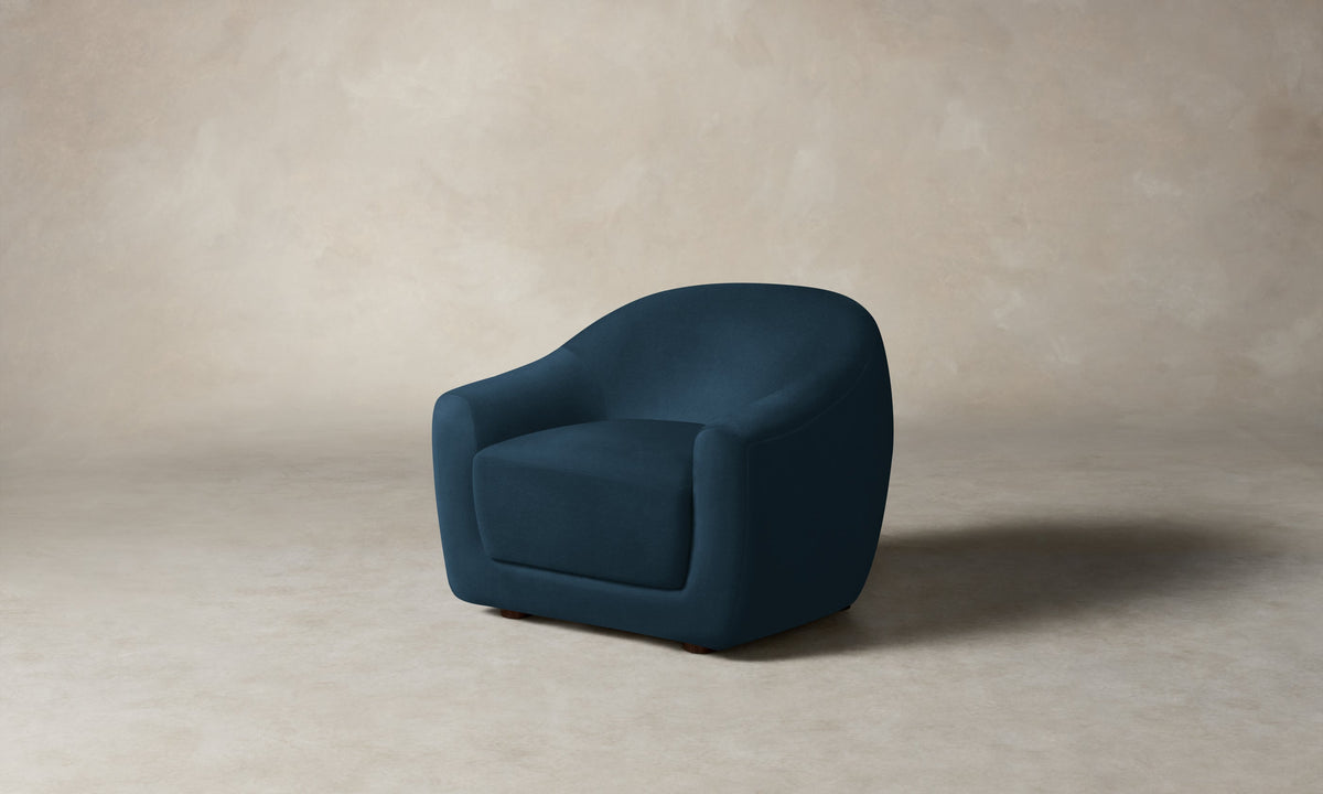 The Oliver Chair - Performance Velvet Sapphire