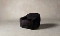 The Oliver Chair - Deep Pile Mohair Noir