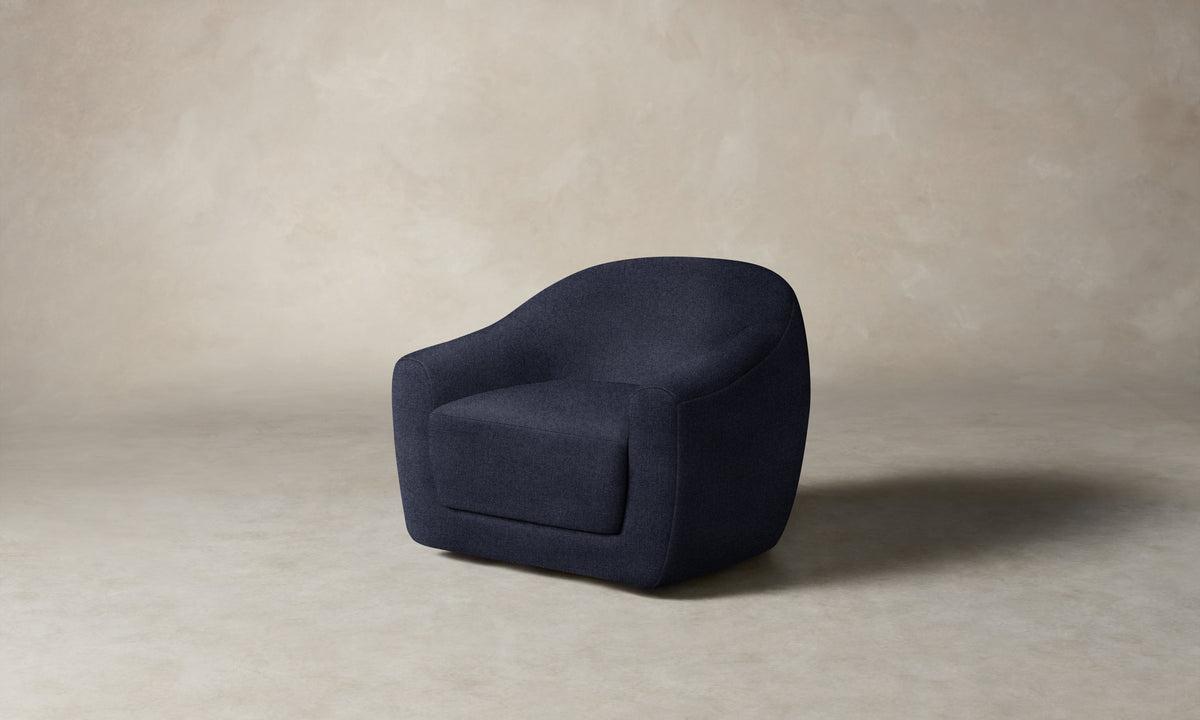 The Oliver Swivel Chair - Italian Brushed Wool Harbor