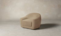 The Oliver Swivel Chair - Mohair Almond