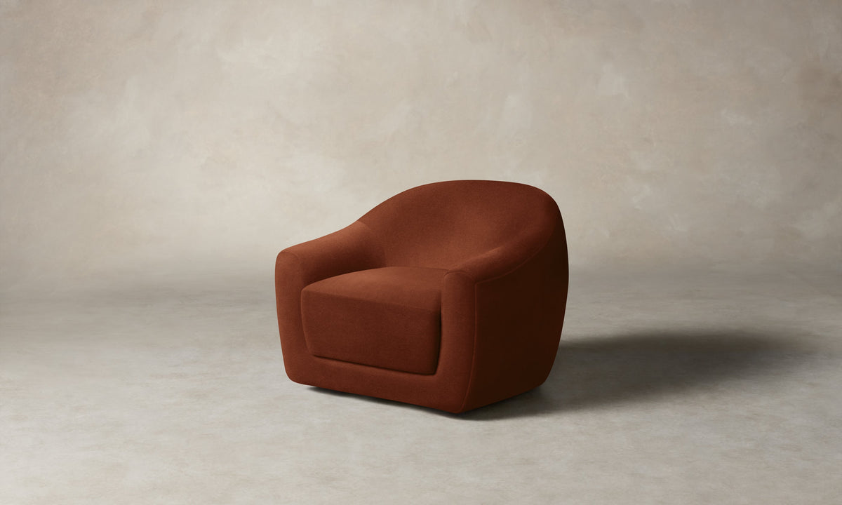 The Oliver Swivel Chair - Mohair Spice