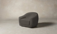 The Oliver Swivel Chair - Pebbled Leather Ash