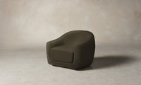 The Oliver Swivel Chair - Pebbled Leather Truffle