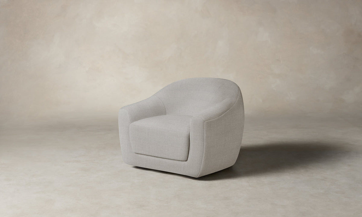 The Oliver Swivel Chair - Performance Textural Weave Breeze