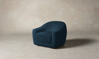 The Oliver Swivel Chair - Performance Velvet Sapphire