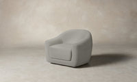 The Oliver Swivel Chair - Performance Woven Chenille Steel