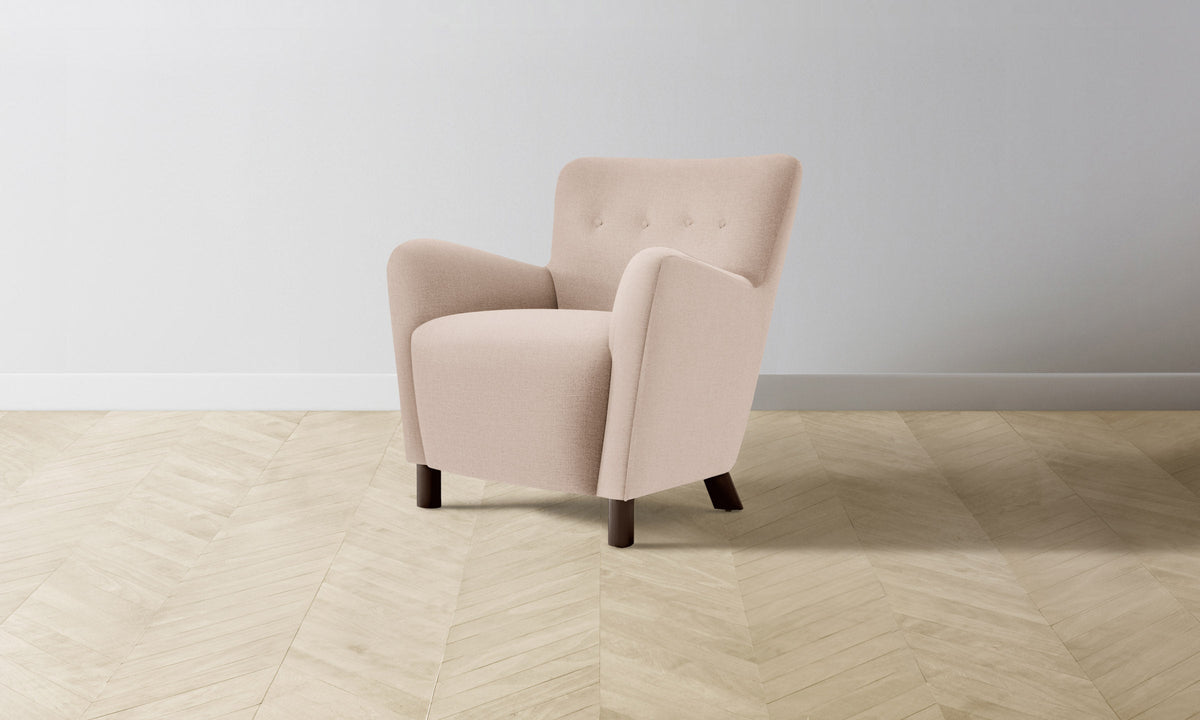 The Perry Chair - Heritage Belgian Linen Petal