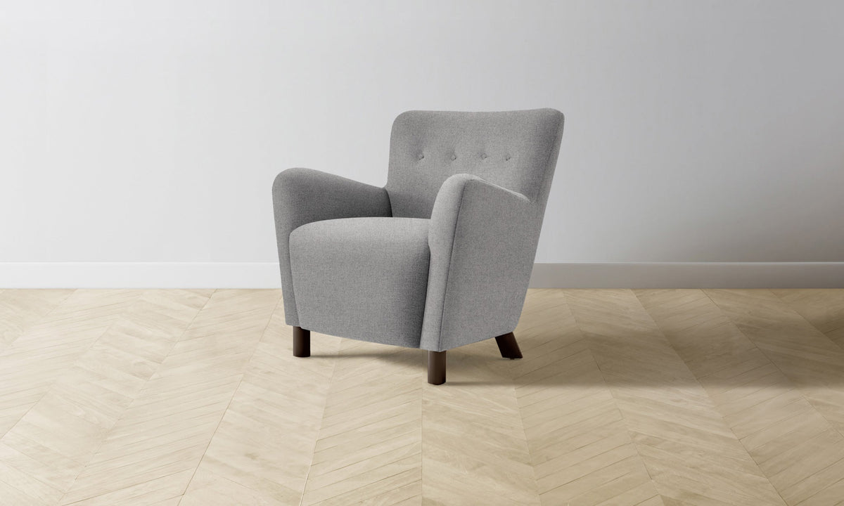 The Perry Chair - Italian Brushed Wool Moon