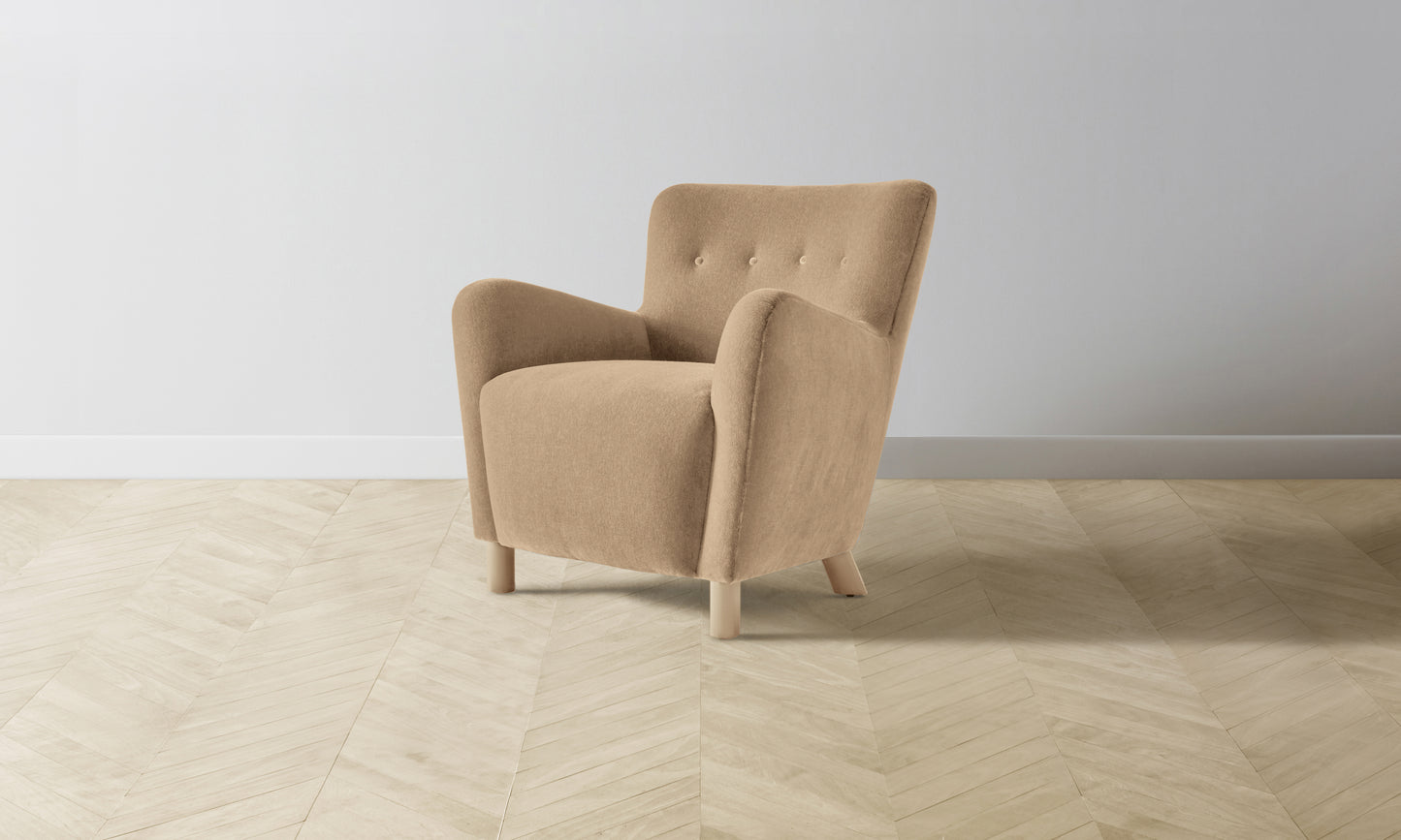 The Perry Chair - Mohair Almond