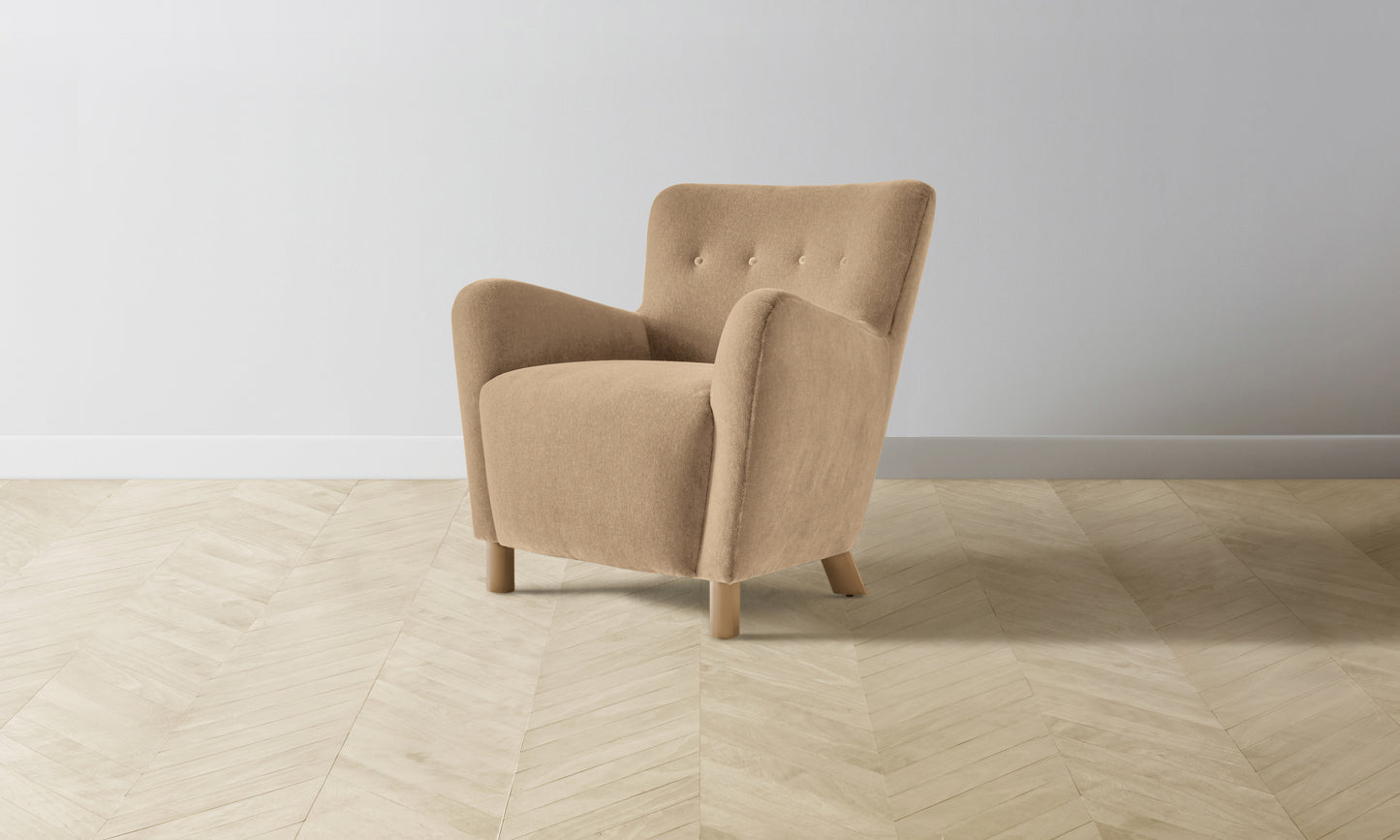 The Perry Chair - Mohair Almond