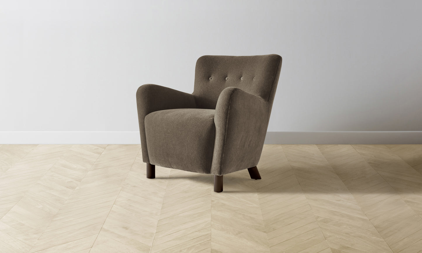 The Perry Chair - Mohair Mink