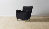 The Perry Chair - Pebbled Leather Ink